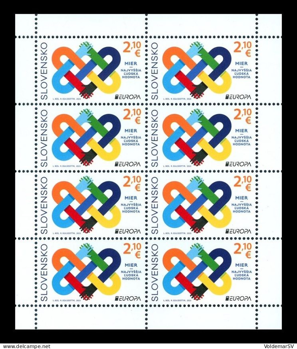 Slovakia 2023 Mih. 991 Europa. Peace - The Highest Value Of Humanity (M/S) MNH ** - Unused Stamps