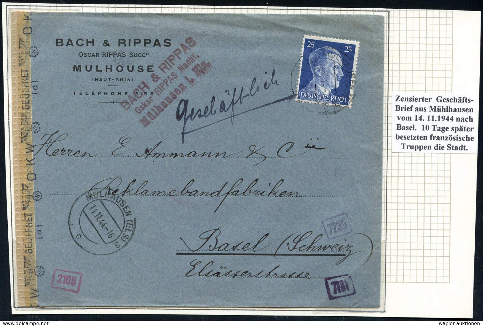 ÜBERROLLER / SPÄTE POST (Januar Bis 8.5.1945) - LATE MAIL (until May 8th, 1945) - POSTE TRES TARD (jusque à  8 Mai 1945  - WW2