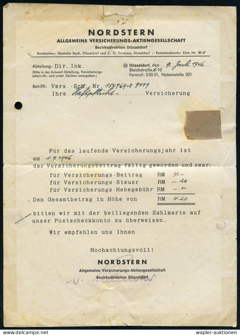 DEUTSCHLAND NACH DEM 8. MAI 1945: ALLIIERTE BESETZUNG / KONTROLLRAT - GERMANY AFTER W.W.II: ALLIED OCCUPATION / CONTROL  - Sonstige & Ohne Zuordnung