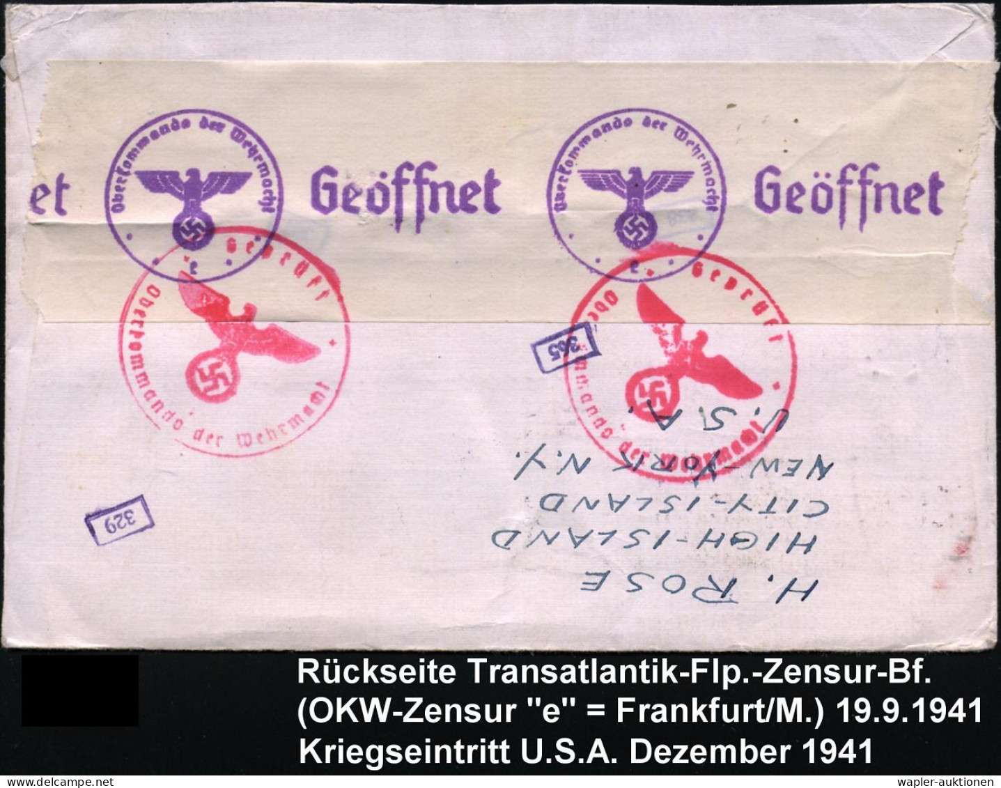 REGULÄRE TRANSATLANTIK-LUFTPOST (OHNE KATAPULTPOST) - REGULAR TRANSATLANTIC AIR MAIL (WITHOUT CATAPULT MAIL) - POSTE AER - Other (Air)