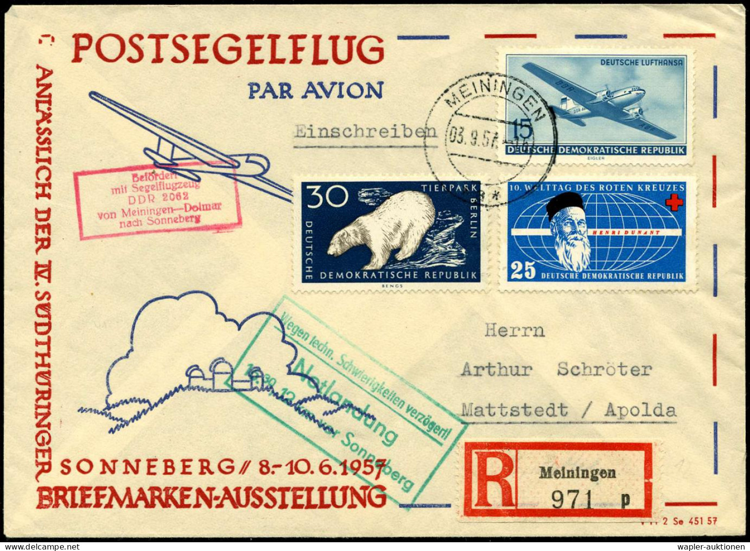 KATASTROPHENPOST / AUSFALLSTEMPEL - CRASH MAIL / CANCELLED FLIGHTS - VOLS CATASTROPHE / VOLS PAS LIEU - POSTA DI CATASTR - Flugzeuge