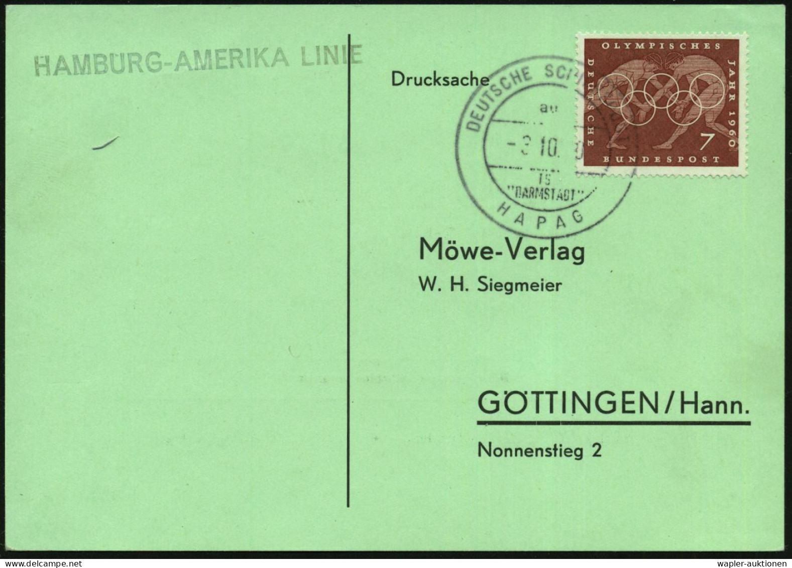 AMTLICHE DEUTSCHE SCHIFFSPOST (BPA): B.R.D. - GERMAN SEA-OST OFFICES: F.R.G. - BUREAU DE POSTE A BORD: R.F.A. - POSTA DI - Schiffahrt