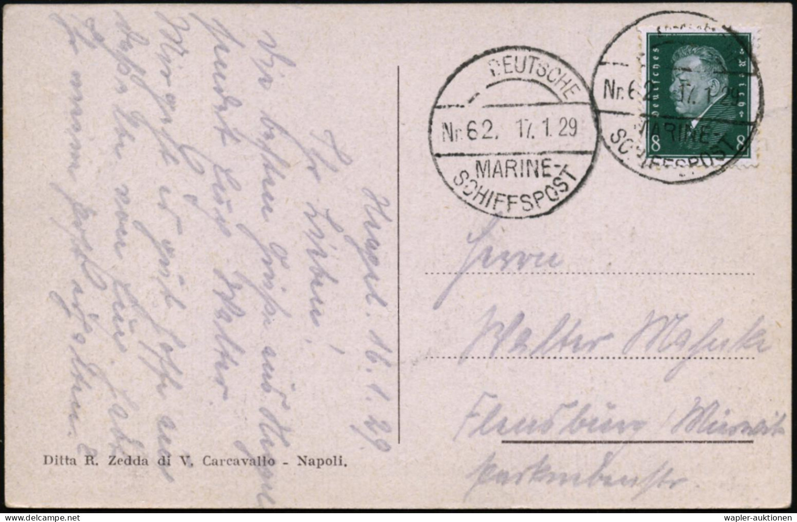 DEUTSCHE MARINE-SCHIFFSPOST  1919 - 1932/33 - GERMAN NAVAL SEA POST (SHIPS) 1919 - 1932/33 - POSTE NAVALE ALLEMANDE (BAT - Schiffahrt