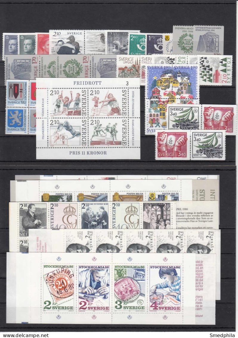 Sweden 1986 - Full Year MNH ** - Années Complètes