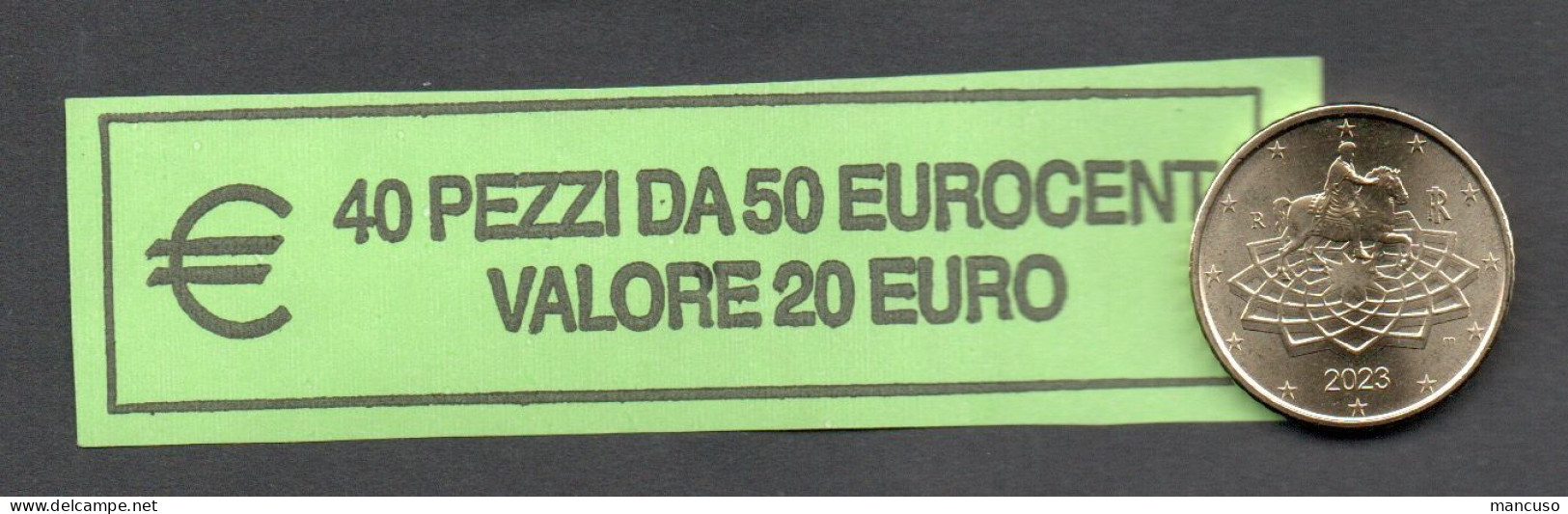 RARO - ITALIA  2023 - ROLL 50 CENT  ORIGINALE ZECCA - DATA VISIBILE - FDC - Rouleaux