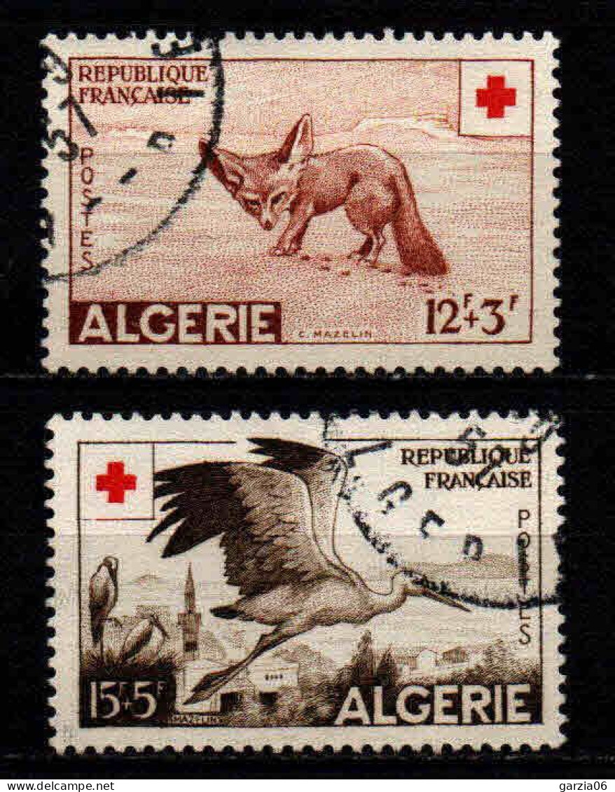 Algérie - 1957 - Croix Rouge  - N° 343/344  -  Oblit  - Used - Gebraucht