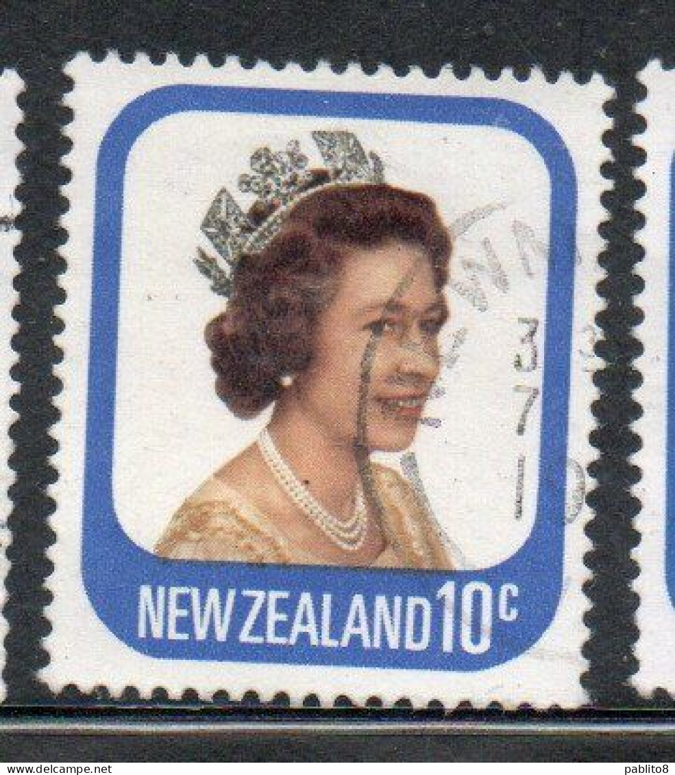 NEW ZEALAND NUOVA ZELANDA 1977 1982 QUEEN ELIZABETH II 10c USED USATO OBLITERE' - Usados