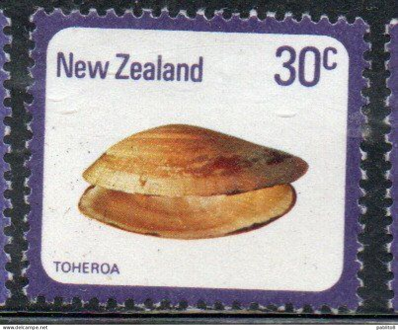 NEW ZEALAND NUOVA ZELANDA 1978 SHELLS TOHEROA PAPHIES VENTRICOSA 30c USED USATO OBLITERE' - Oblitérés