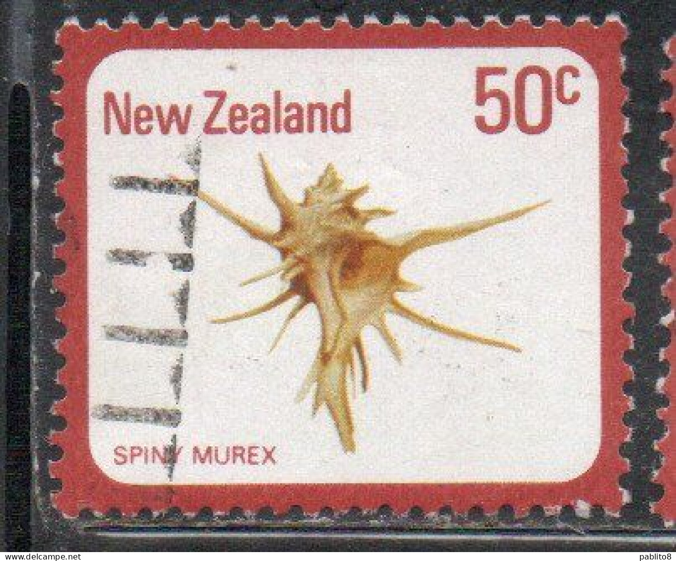 NEW ZEALAND NUOVA ZELANDA 1978 SHELLS SPINY MUREX POIRIERIA ZELANDICA 50c USED USATO OBLITERE' - Oblitérés