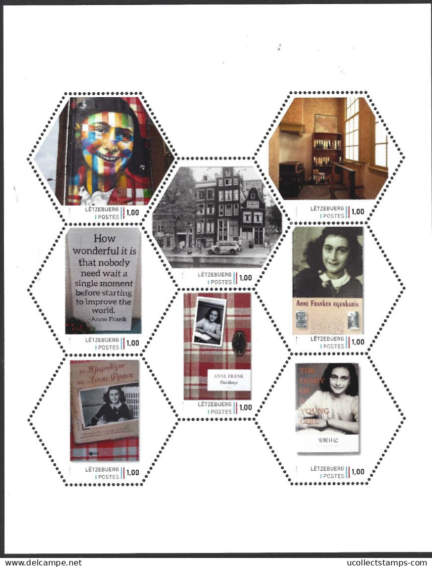 Luxemburg 2023  Anne Frank 1  WWII  1929-1945   Sheetlet     Postfris/mnh/neuf - Neufs