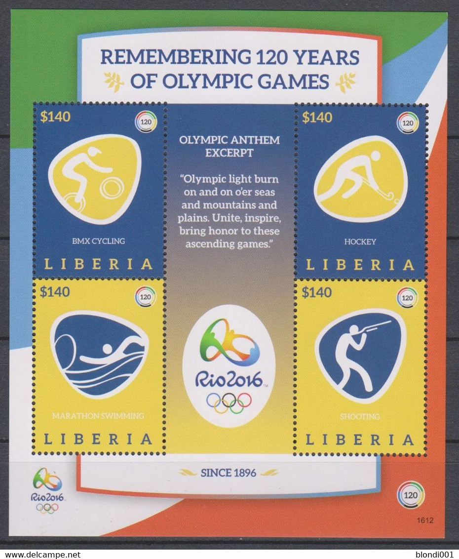 Olympics 2016 - Shooting - LIBERIA - S/S MNH - Sommer 2016: Rio De Janeiro