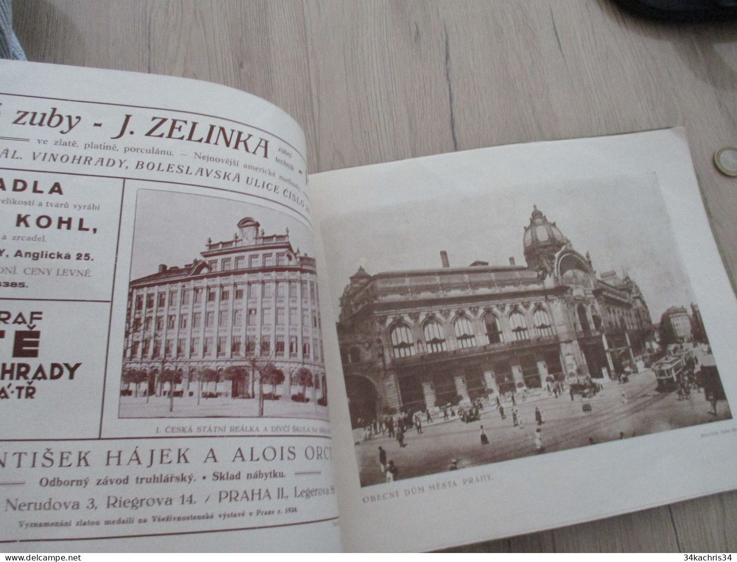 N7 Almanach Grand format 1920 Praha Prague Tchéquie Czech 39 pages de photos pub et texte