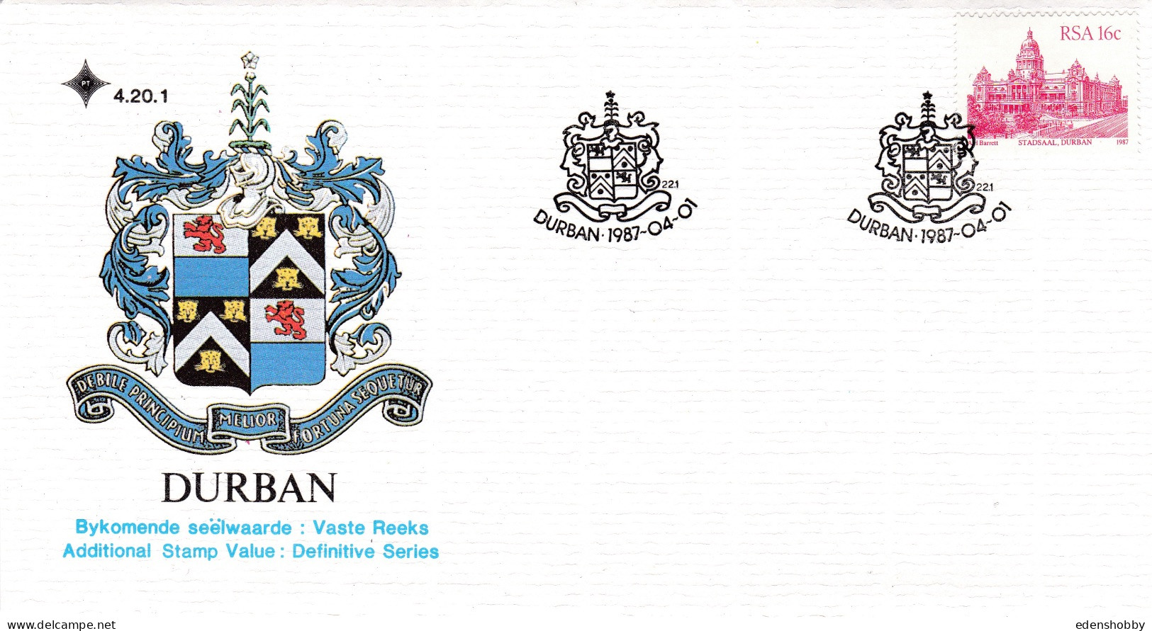 1987 SOUTH AFRICA RSA 1987 6 Official First Day Covers FDC 4.2 4.20.1 4.21 4.22 4.22.1 4.23 - Briefe U. Dokumente