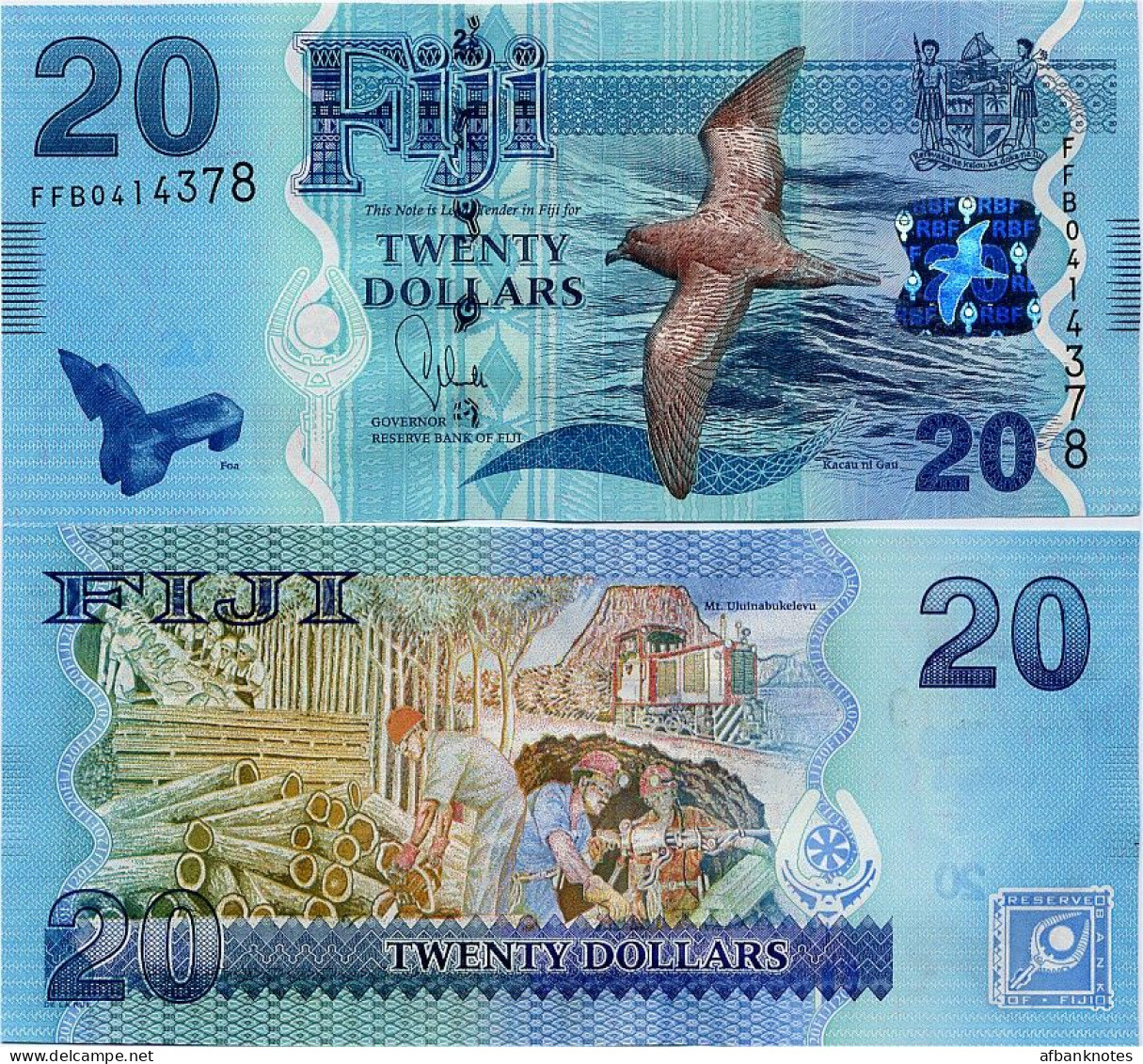 FIJI        20 Dollars       P-117a       ND (2013)       UNC - Fidji