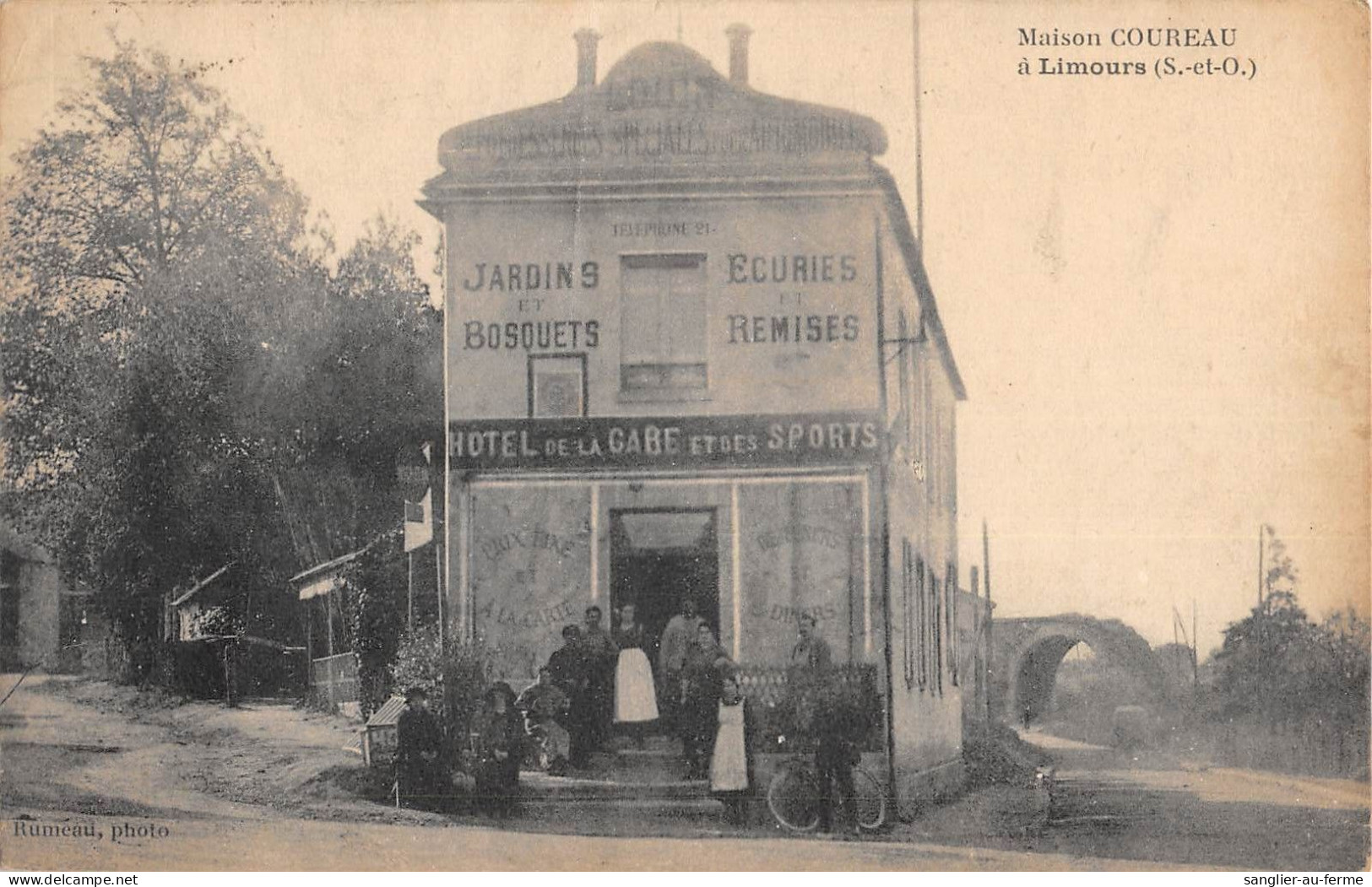 CPA 91 MAISON COUREAU A LIMOURS / HOTEL DE LA GARE ET DES SPORTS - Limours