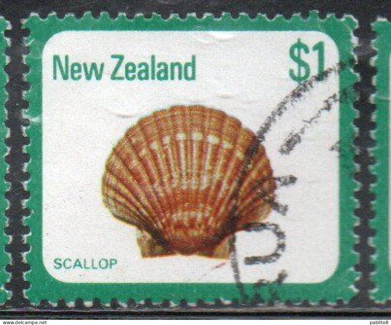 NEW ZEALAND NUOVA ZELANDA 1979 SHELLS SCALLOP PECTEN NOVAEZELANDIAE 1$ USED USATO OBLITERE' - Used Stamps