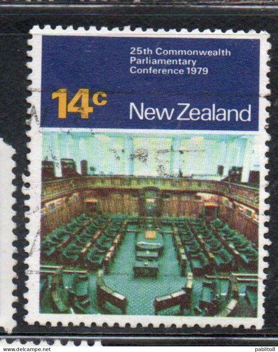 NEW ZEALAND NUOVA ZELANDA 1979 DEBATING CHAMBER HOUSE OF PARLIAMENT 14c USED USATO OBLITERE' - Gebraucht