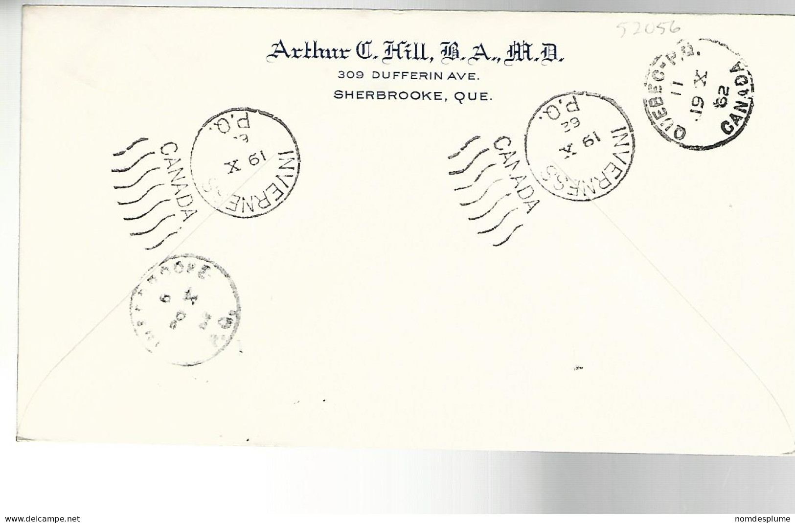 52056 ) Cover Canada Registered Postmark - Aangetekend