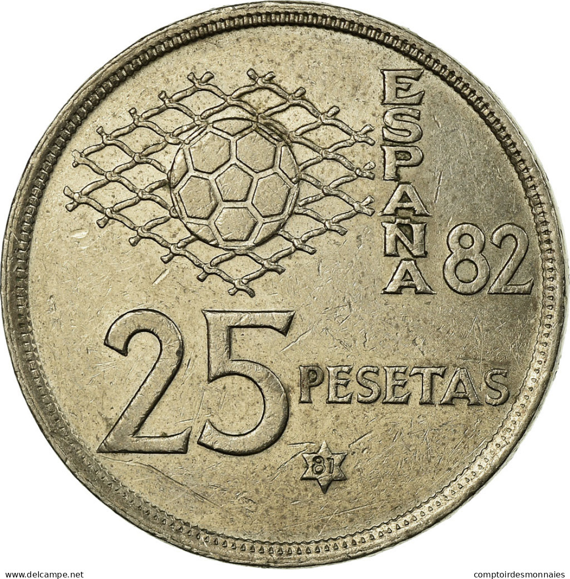 Monnaie, Espagne, Juan Carlos I, 25 Pesetas, 1981, TTB, Copper-nickel, KM:818 - 25 Pesetas