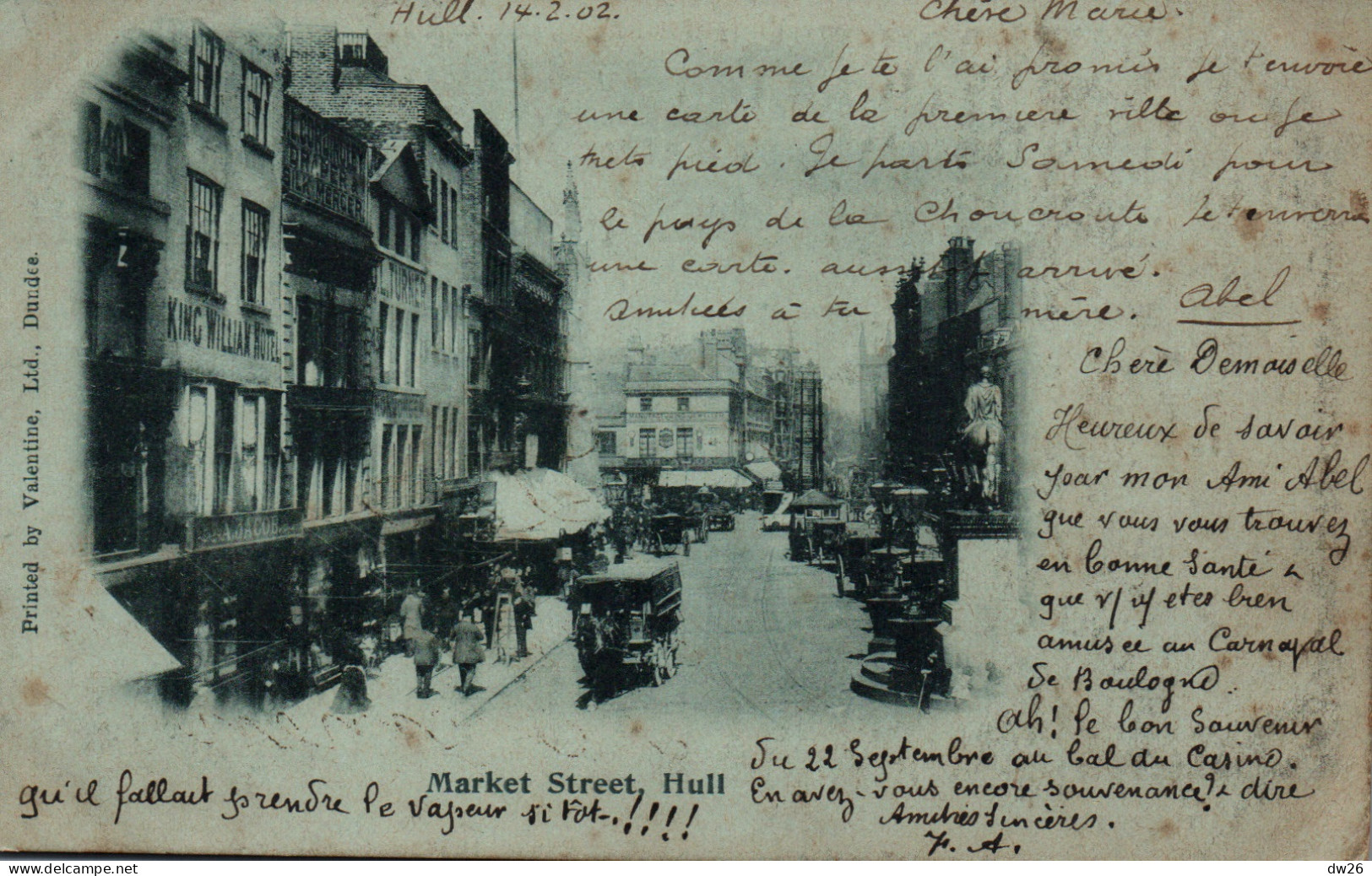 Market Street - Hull (Yorkshire) Printed By Valentine Ltd - Carte De 1902 - Hull