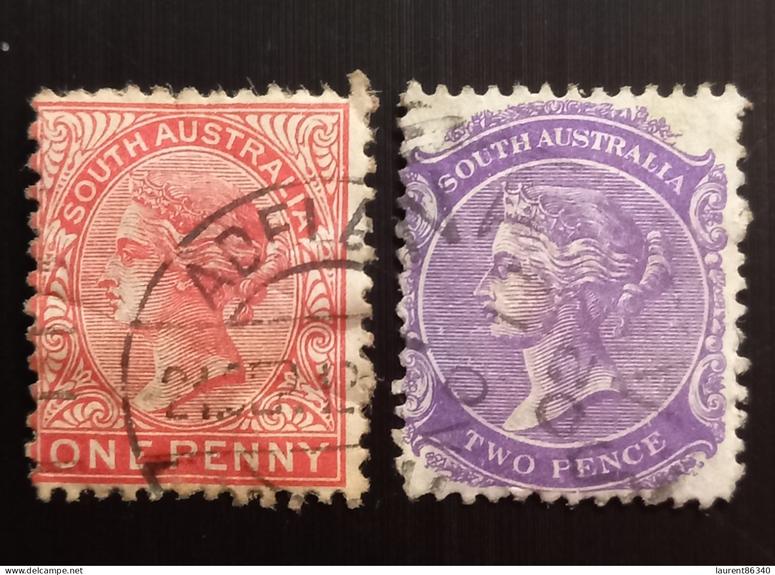 Australie Du Sud 1896 Queen Victoria - Inscription: " POSTAGE & REVENUE" – 2 X1P Oblitérés - Oblitérés