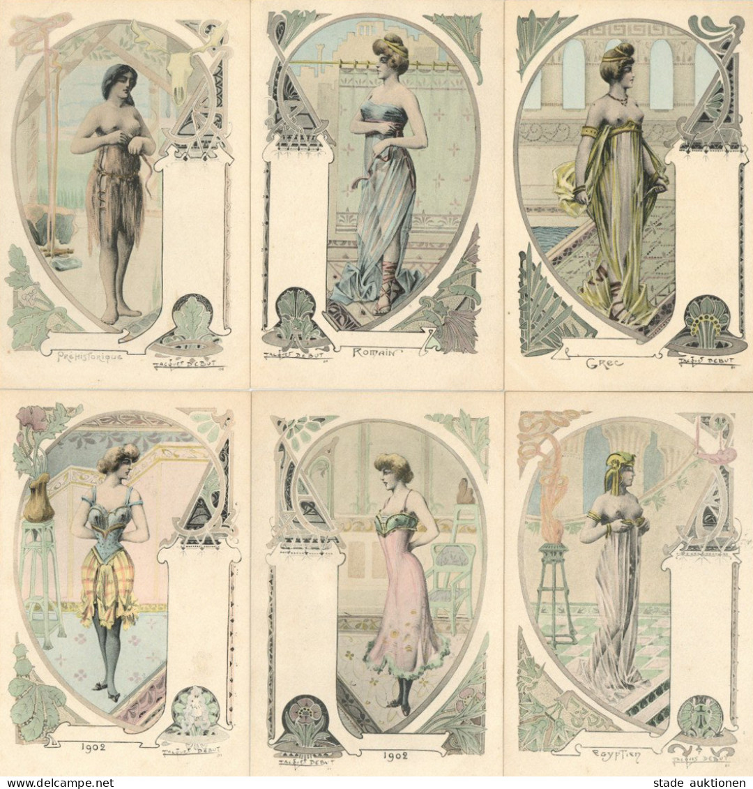 Jugendstil Jacques Debut 10 AK I- Art Nouveau - Ohne Zuordnung