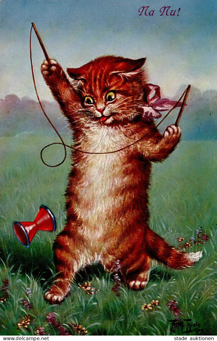 Thiele, Arthur Na Nu Katzen Vermenschlicht Spielend 1908 I-II (Randabschürfung) Chat - Thiele, Arthur