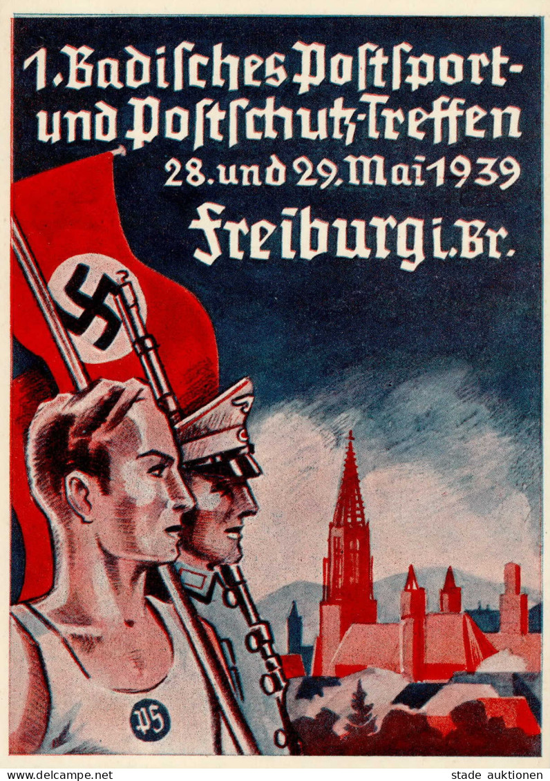 FREIBURG Breisgau WK II - 1.Badisches POSTSPORT- U.POSTSCHUTZ-TREFFEN 1939 Mit S-o I - Guerra 1939-45