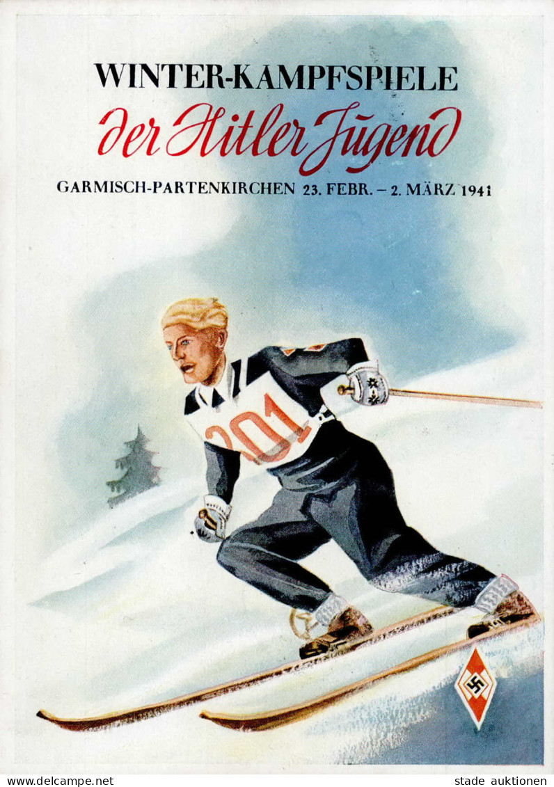 GARMISCH-PARTENKIRCHEN WK II - WINTER-KAMPFSPIELE Der HITLER-JUGEND 1941 S-o I - Guerra 1939-45