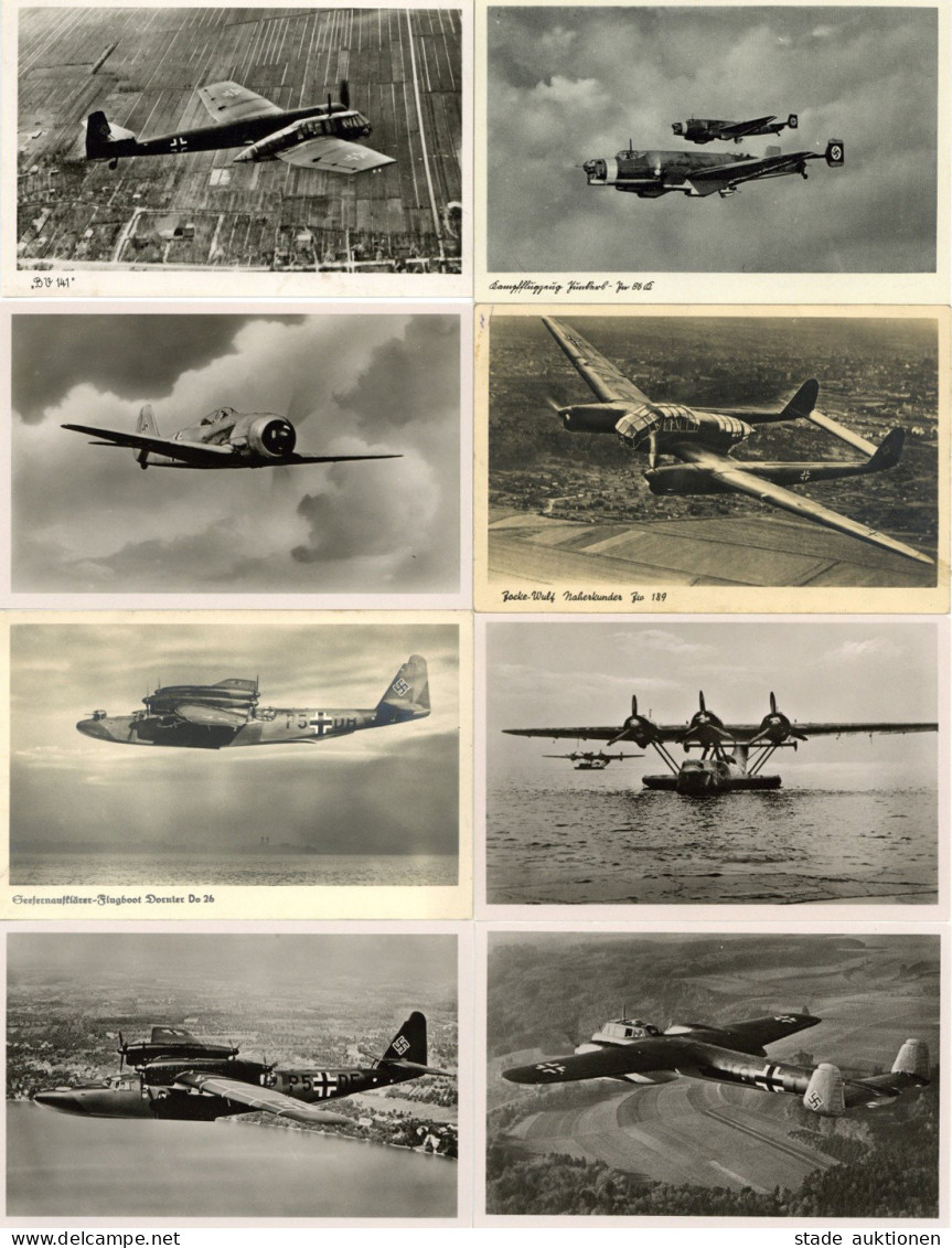 Flugzeug WK II Lot Mit 20 Ansichtskarten I-II Aviation - 1939-1945: 2. Weltkrieg