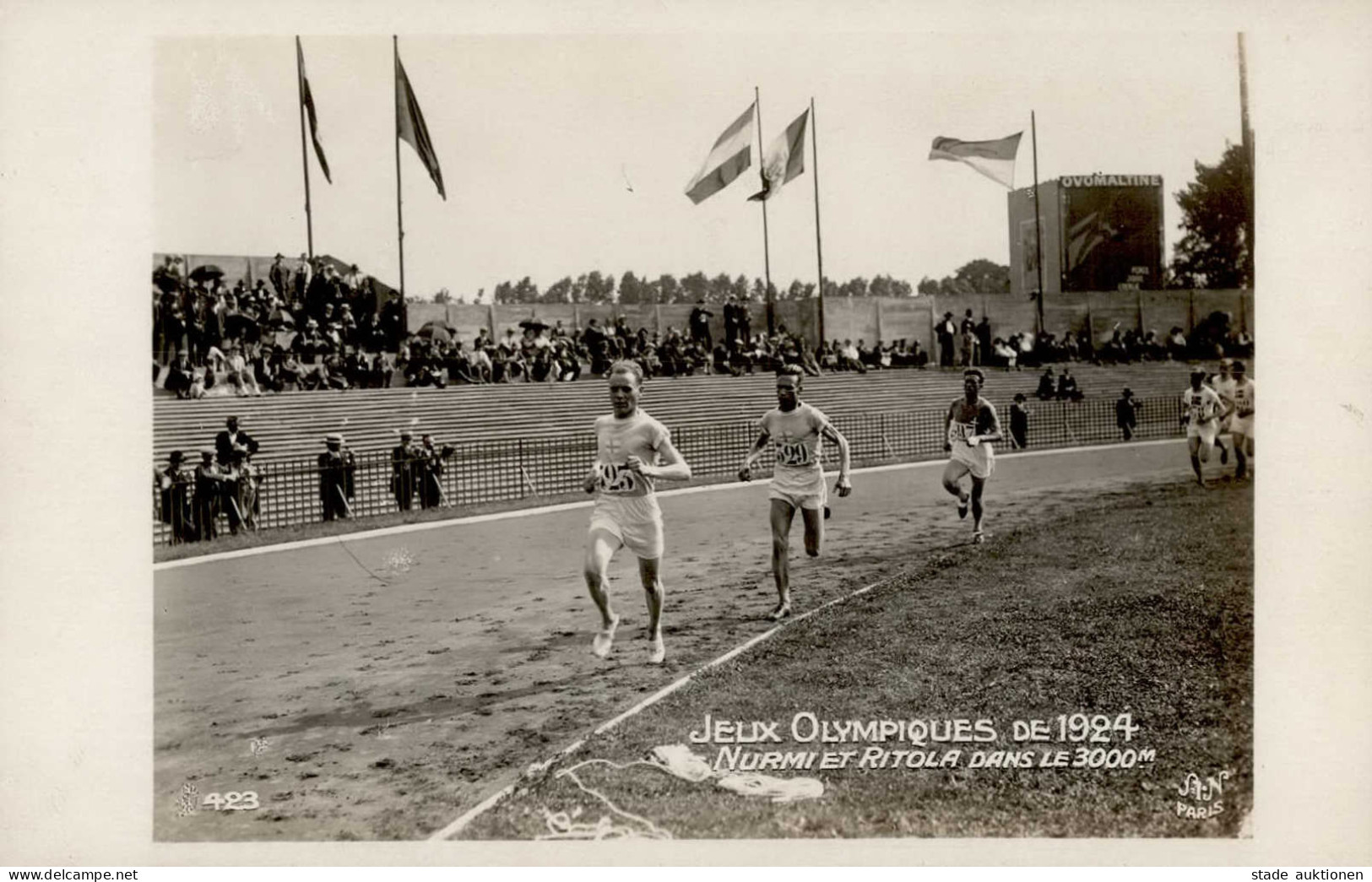 PARIS OLYMPIA 1924 - Foto-Ak NURMI,Finnland Beim 3000m Lauf I - Juegos Olímpicos