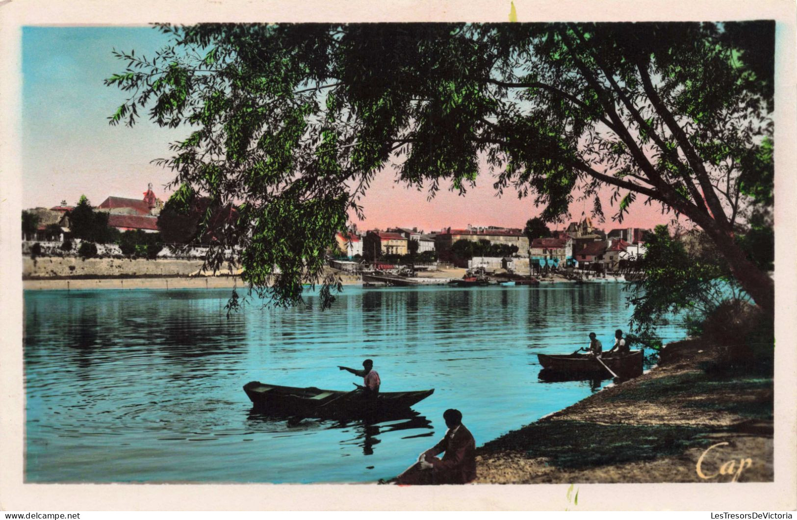 FRANCE - Bergerac  - Vue De L'Ile Verte - Colorisé - Carte Postale Ancienne - Bergerac