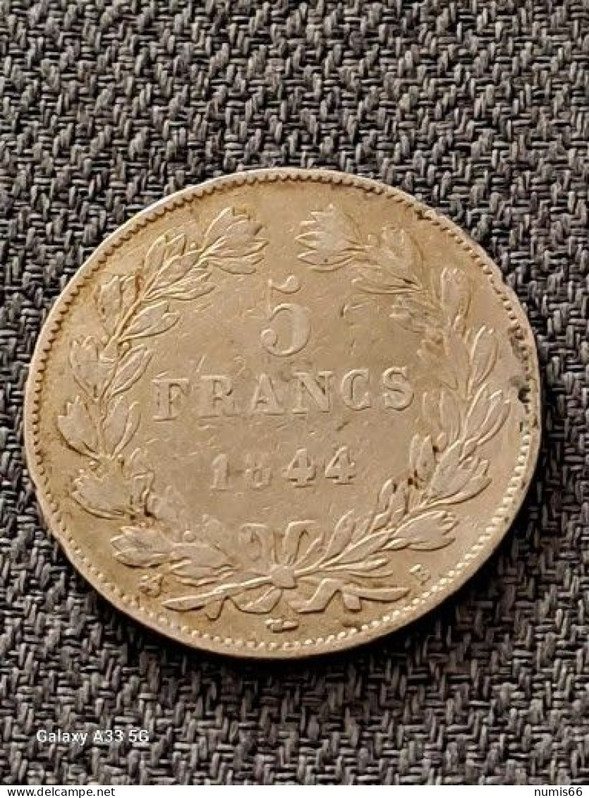 5 Francs Louis Philippe 1844  B - 5 Francs