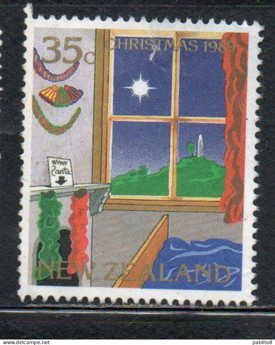 NEW ZEALAND NUOVA ZELANDA 1989 STAR OF BETHLEHEM CHRISTMAS NATALE NOEL WEIHNACHTEN NAVIDAD 35c USED USATO OBLITERE' - Oblitérés