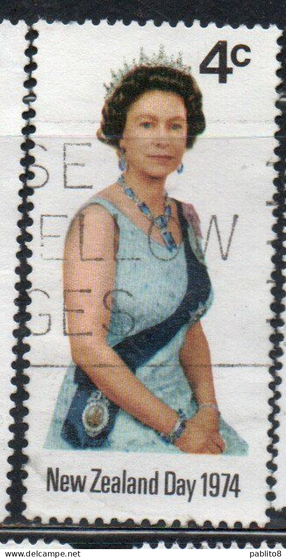 NEW ZEALAND NUOVA ZELANDA 1974 WAITANGI DAY QUEEN ELIZABETH II 4c USED USATO OBLITERE' - Gebraucht