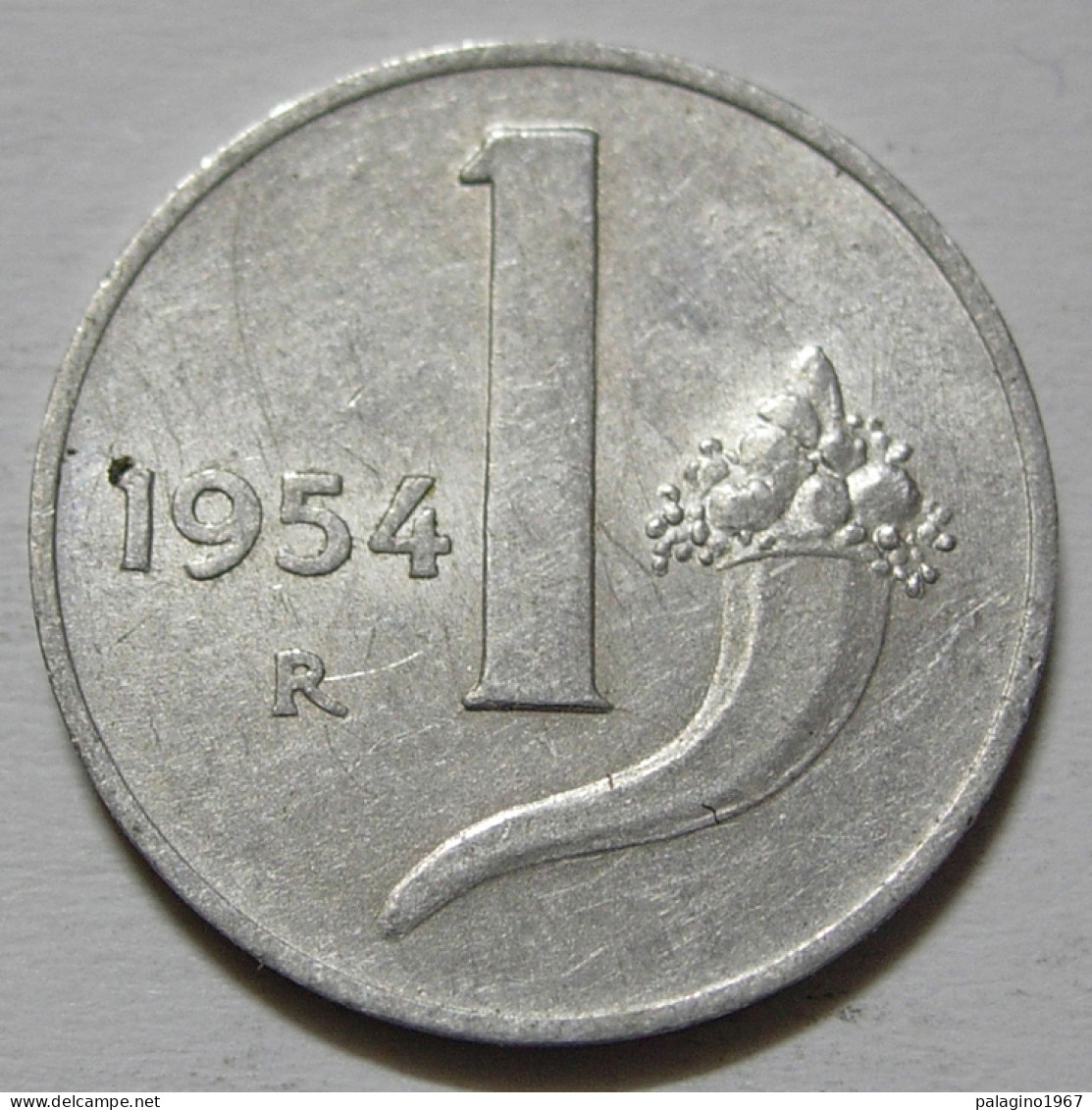 REPUBBLICA ITALIANA 1 Lira Cornucopia 1954 BB+  - 1 Lire