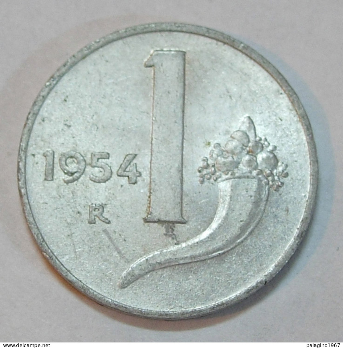 REPUBBLICA ITALIANA 1 Lira Cornucopia 1954 BB  - 1 Lira