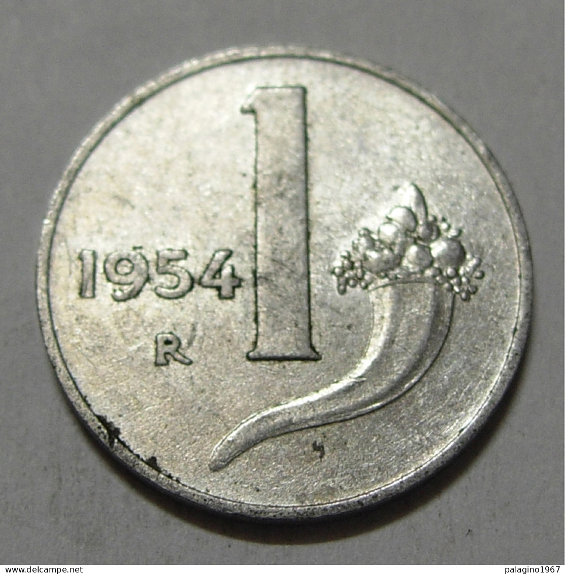 REPUBBLICA ITALIANA 1 Lira Cornucopia 1954 QBB  - 1 Lira