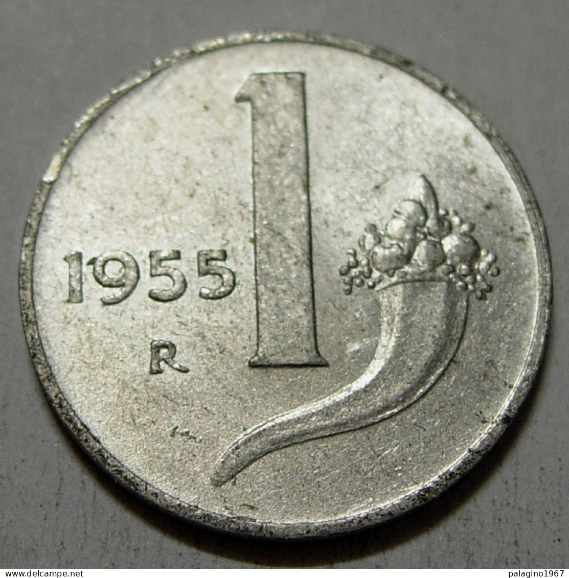 REPUBBLICA ITALIANA 1 Lira Cornucopia 1955 QBB  - 1 Lira