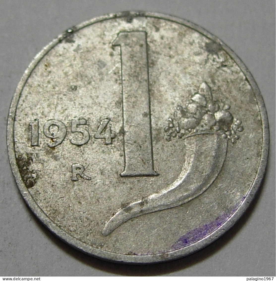 REPUBBLICA ITALIANA 1 Lira Cornucopia 1954 MB QBB  - 1 Lira