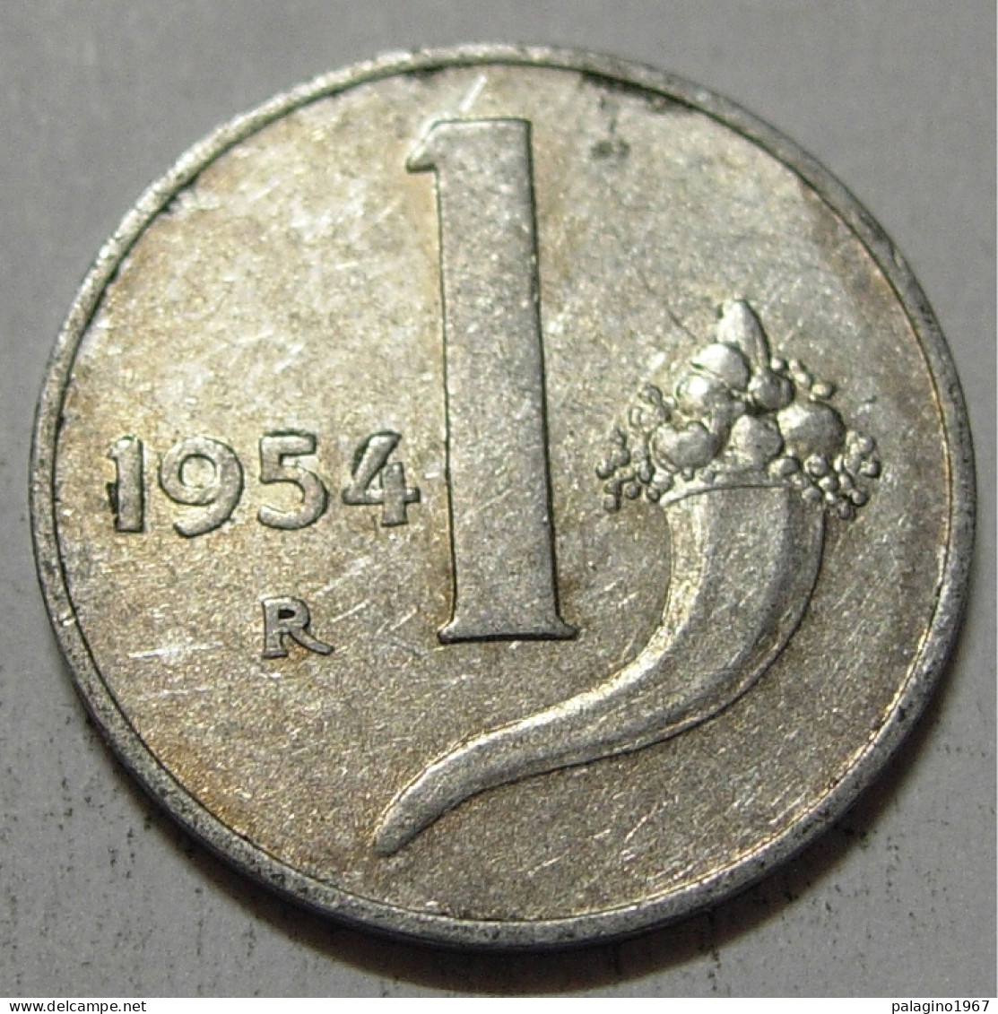 REPUBBLICA ITALIANA 1 Lira Cornucopia 1954 MB QBB  - 1 Lira