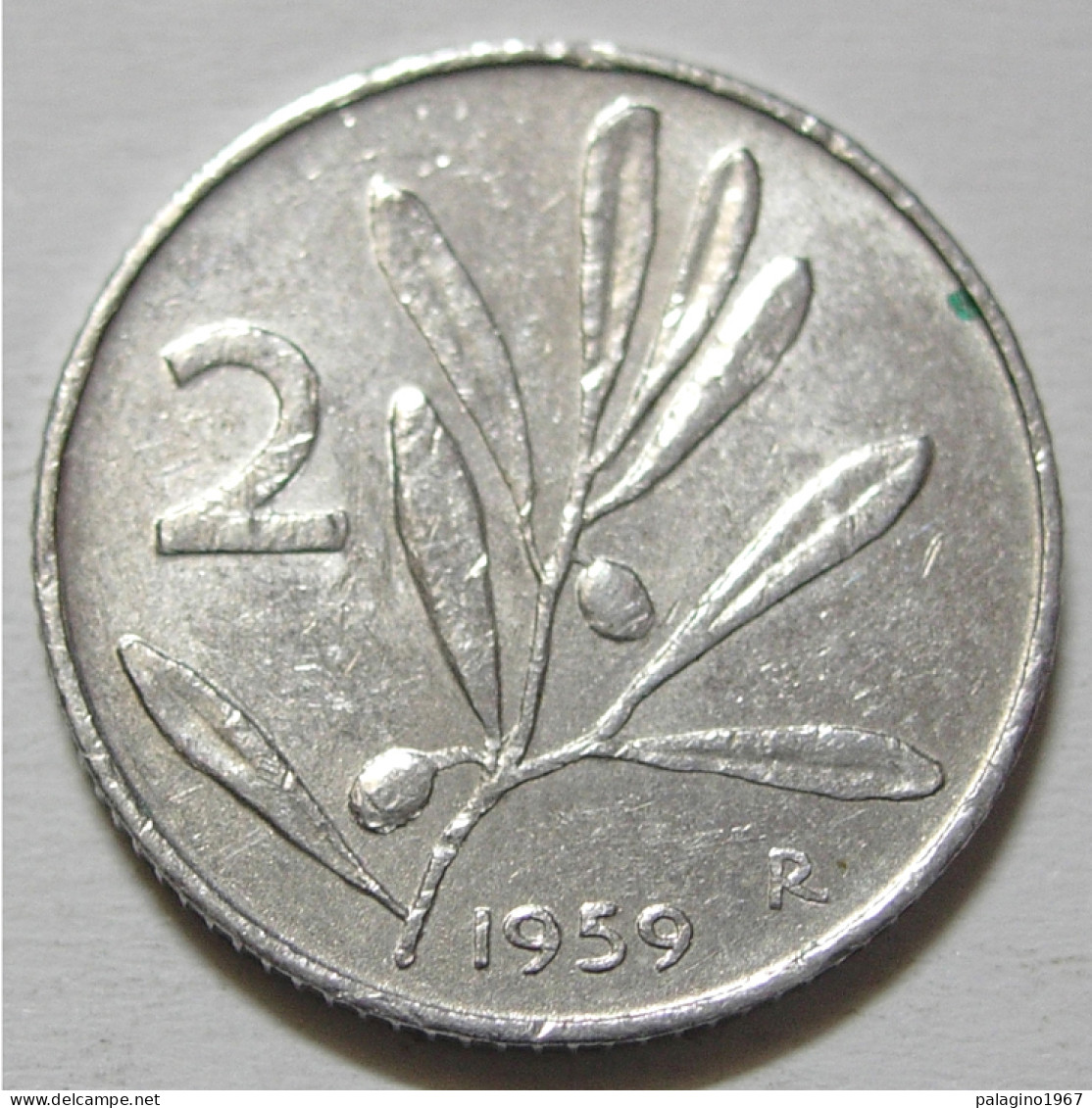 REPUBBLICA ITALIANA 2 Lire Olivo 1959 BB+  - 2 Lire