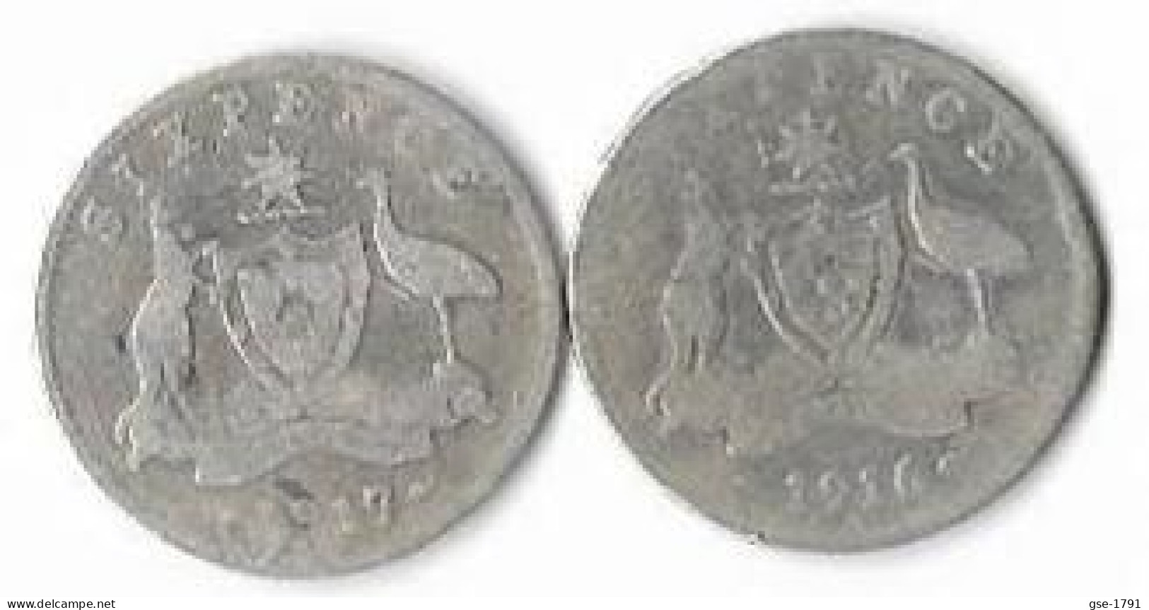 AUSTRALIE  GEORGES V  ,6 Pence,     Argent , Lot De 2 Monnaies 1916M, 1917M  TB - Zonder Classificatie