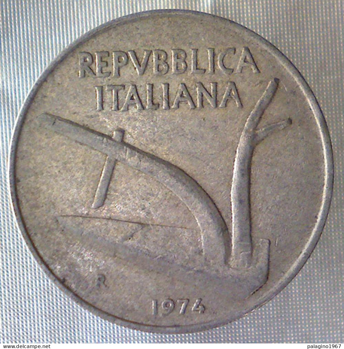 REPUBBLICA ITALIANA 10 Lire Spighe 1974 BB  - 10 Lire