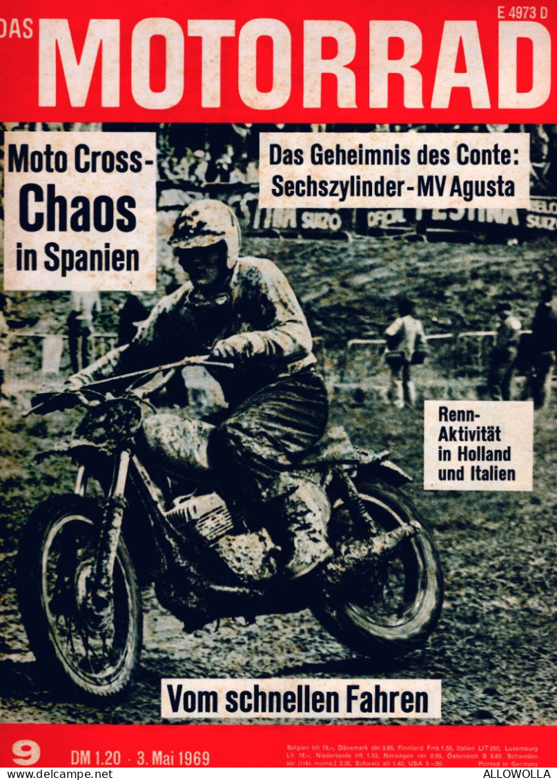 22006 " DAS MOTORRAD-NUMMER 9-3 MAI 1969-VON SEITE 319 BIS SEITE 362 + 4 DES COVERS " - Andere & Zonder Classificatie