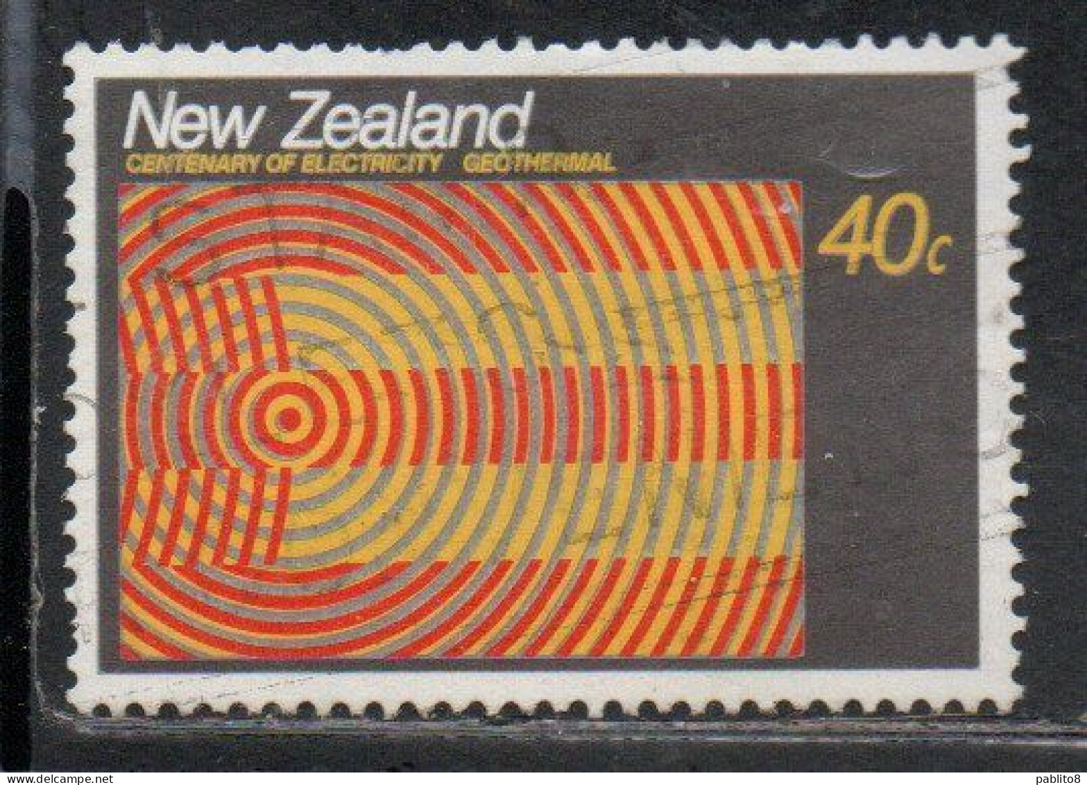 NEW ZEALAND NUOVA ZELANDA 1988 ELECTRIFICATION CENTENARY GEOTHERMAL 40c USED USATO OBLITERE' - Gebraucht