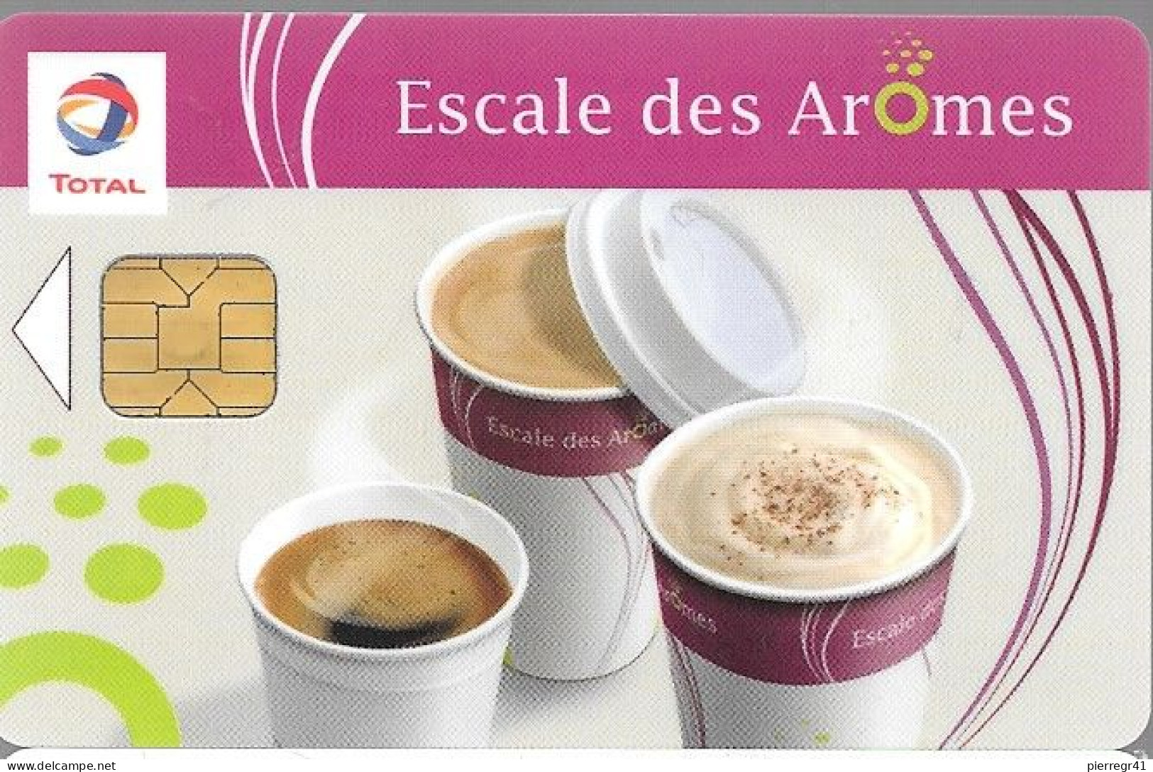 CARTE-PUCE-ORG-TOTAL-ESCALE  DES AROMES-V°  Le PECQ 78232-AUTOBAC-Existe Plusieurs V°-J Ai 3-TBE-TBE - Car Wash