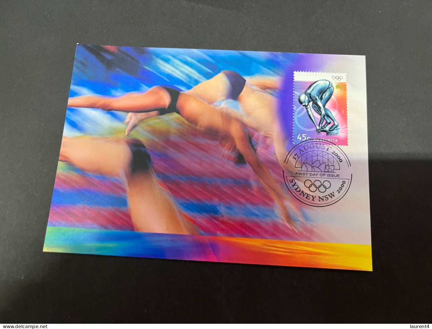 29-8-2023 (3 T 33)  Australia FDC Cover - 2000 - Sydney Olympic + 5 Matching Maxicards (6 Items) - Eerste Vluchten