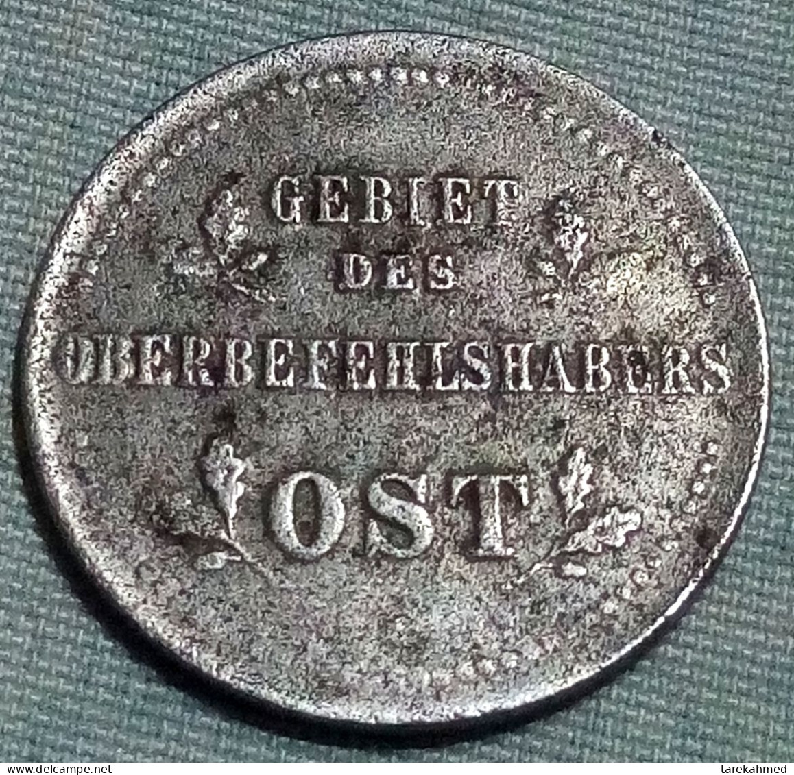 GERMANY GEBIET Des OBERBEFEHLSHABERS OST, 1 KOPECK, 1916 A, KM# 21, Wilhelm II , Military Coinage, Gomss - Other & Unclassified