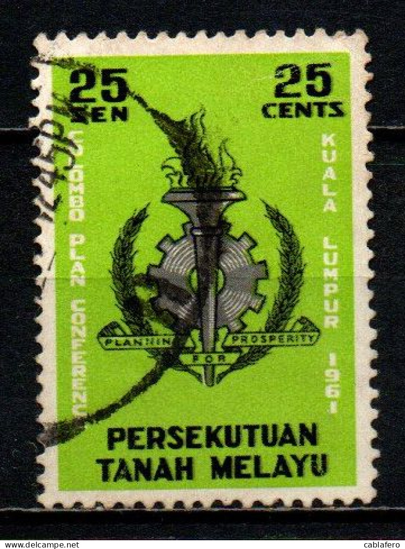 MALAYA - 1961 - Colombo Plan Emblem - USATO - Malaya (British Military Administration)